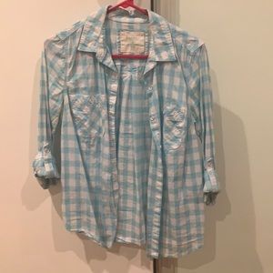 Button up plaid shirt